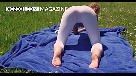 Yoga with alexis crystal czech erotic model doing spring nude yoga outdoor