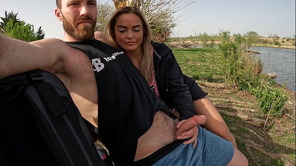 big tits alexis kay titty fucks and gives a blowjob in a park
