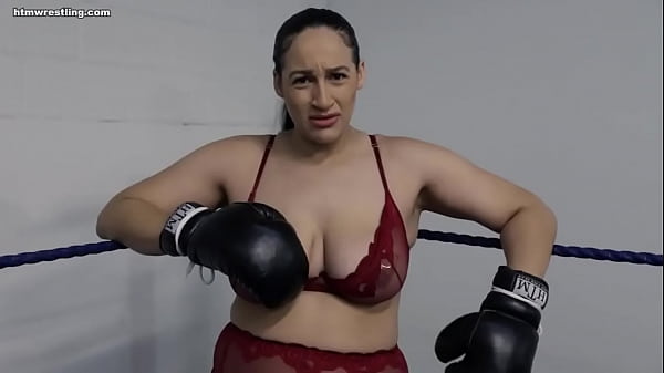 curvy bbw boxing in lingerie