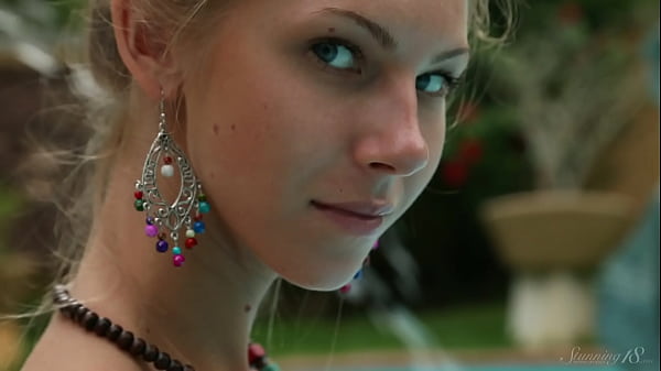 sexy blue eyed blonde teen naked poolside full video excl