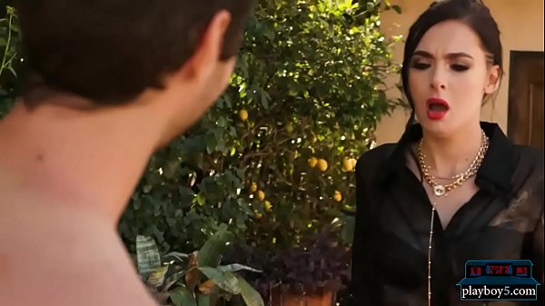 slender bitch marley brinx blowjobs and gets fucked outdoors