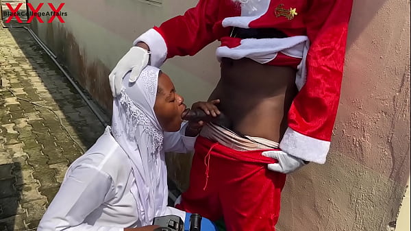 happy christmas fuck with santa and sexy babe on hijab period please subscribe red